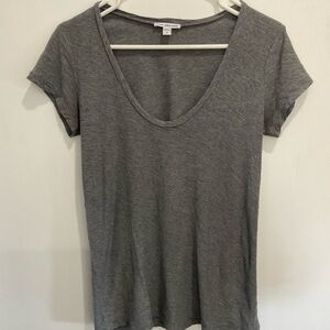 James Perse Heather Gray Short Sleeve Tee